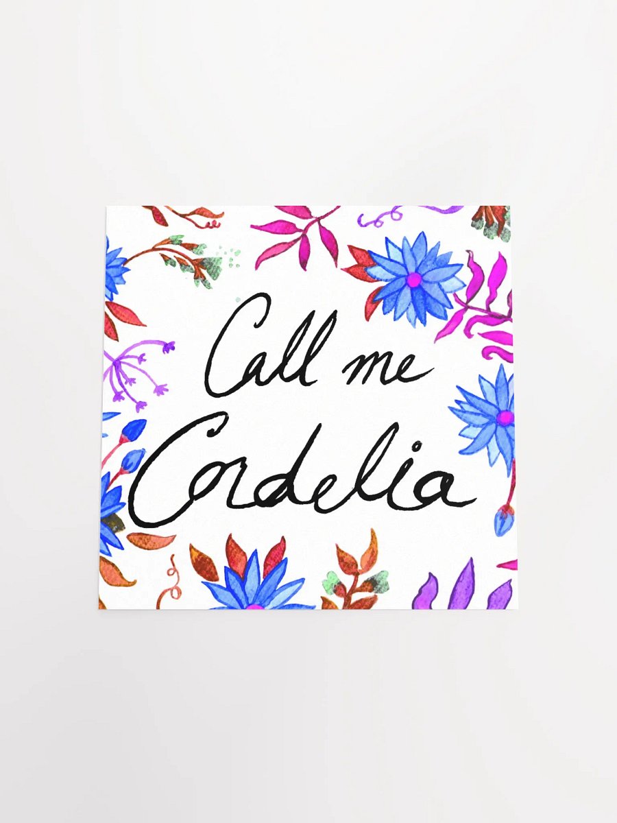 Call Me Cordelia – Blue Flowers Art Print product image (4)