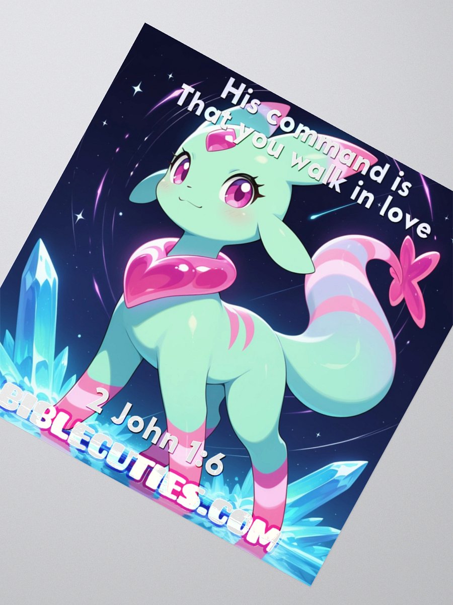 Bible Cutie Nessa - His command is that you walk in love Sticker product image (3)