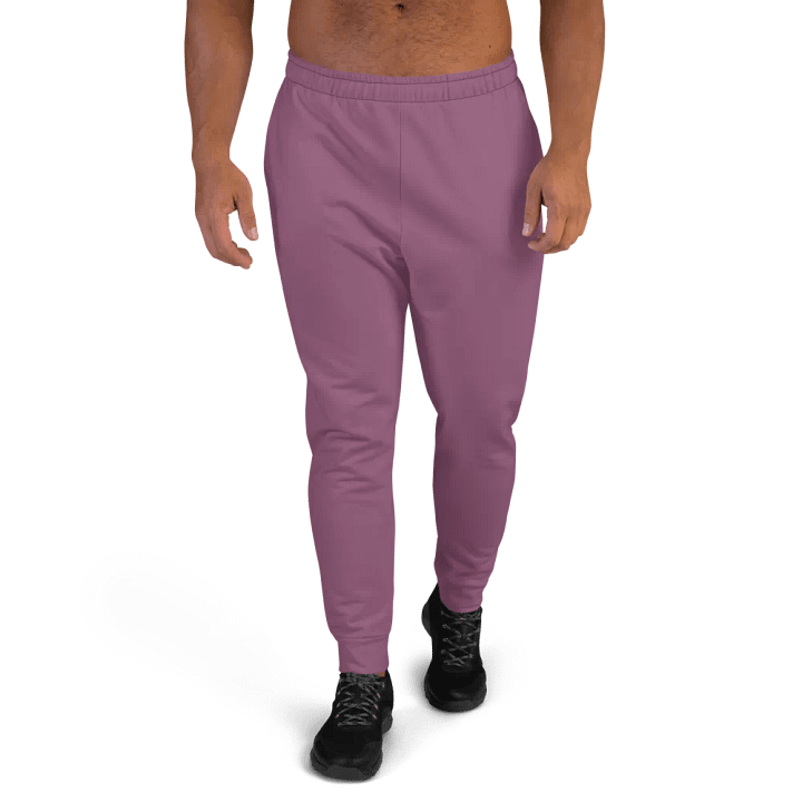 Plain Dark Lilac Purple Soft Summer Recycled Polyester Premium Men's Joggers by Treasure Pie product image (1)