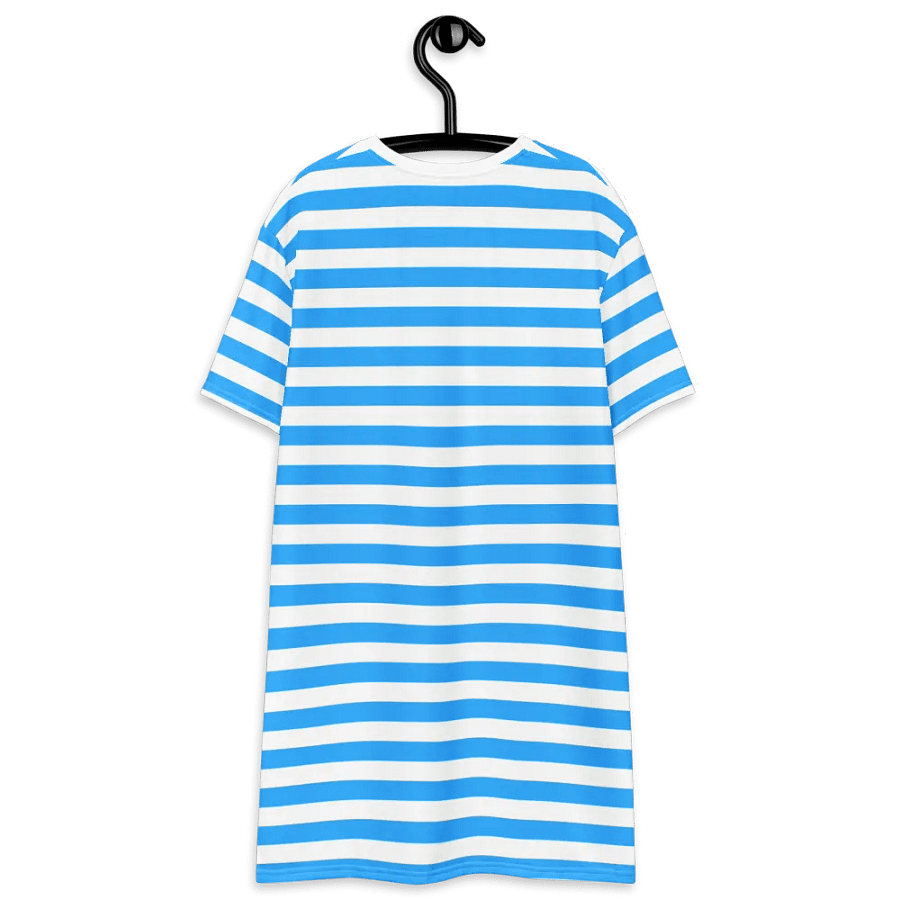 Blooming Lips Stripped Blue Tee Dress product image (3)