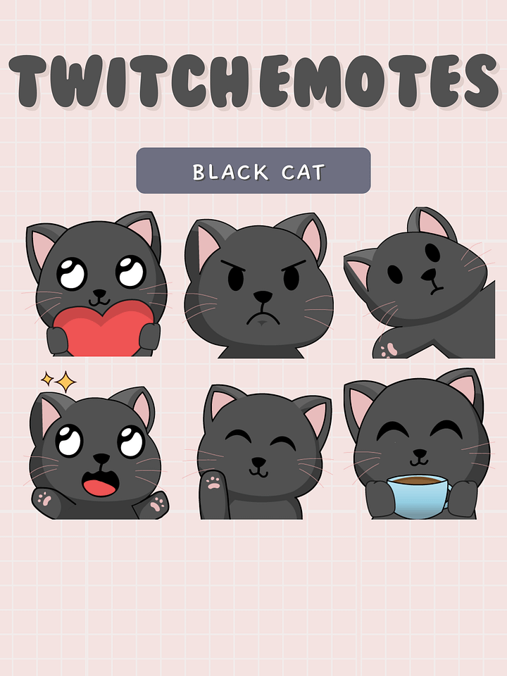 Black Cat Emotes product image (1)