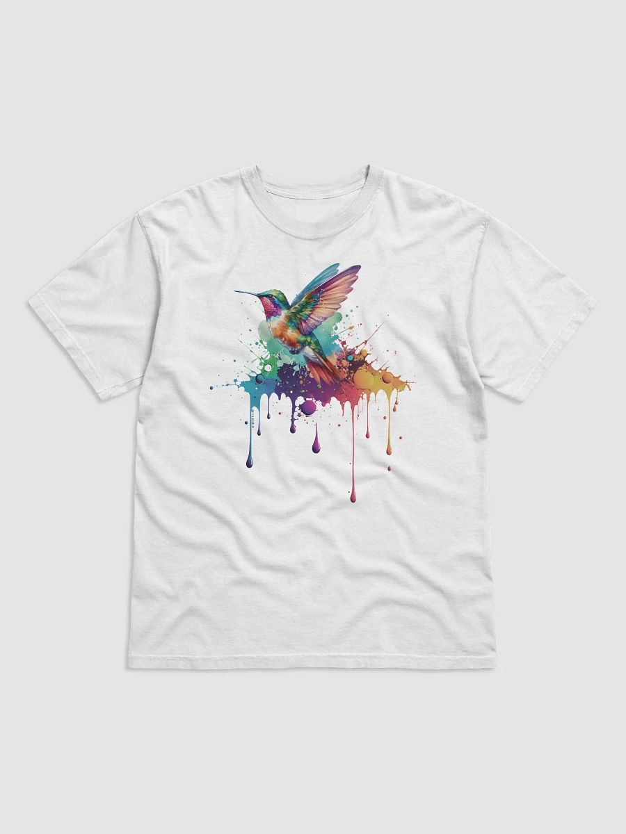 Vibrant Paint-Drip Hummingbird T-Shirt - Premium product image (3)