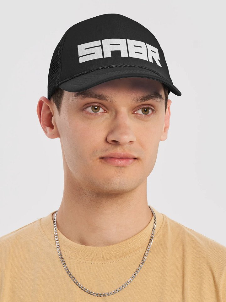 SABR White Logo Unisex Trucker Hat product image (2)