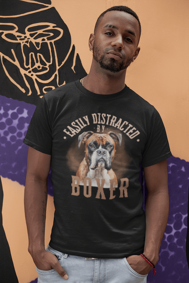 Dark Color Easily Distracted By Boxer Regular Fit T-shirt product image (1)