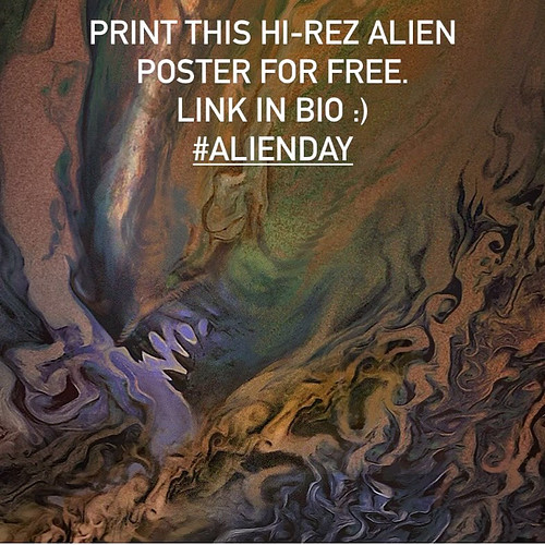 Download and print this alien poster design. Get it for free by following the link in my bio :) #alienday #alienday2024 #post...