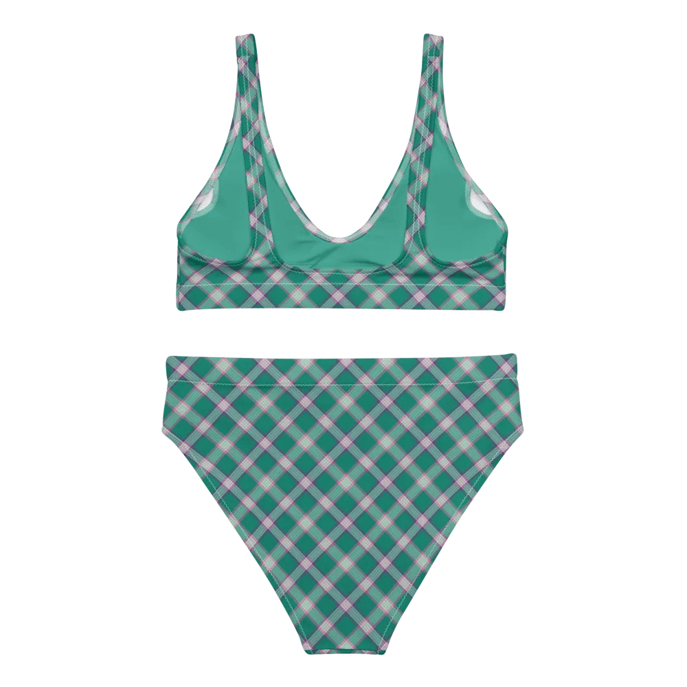 Emerald Green and Purple Plaid Bikini product image (4)