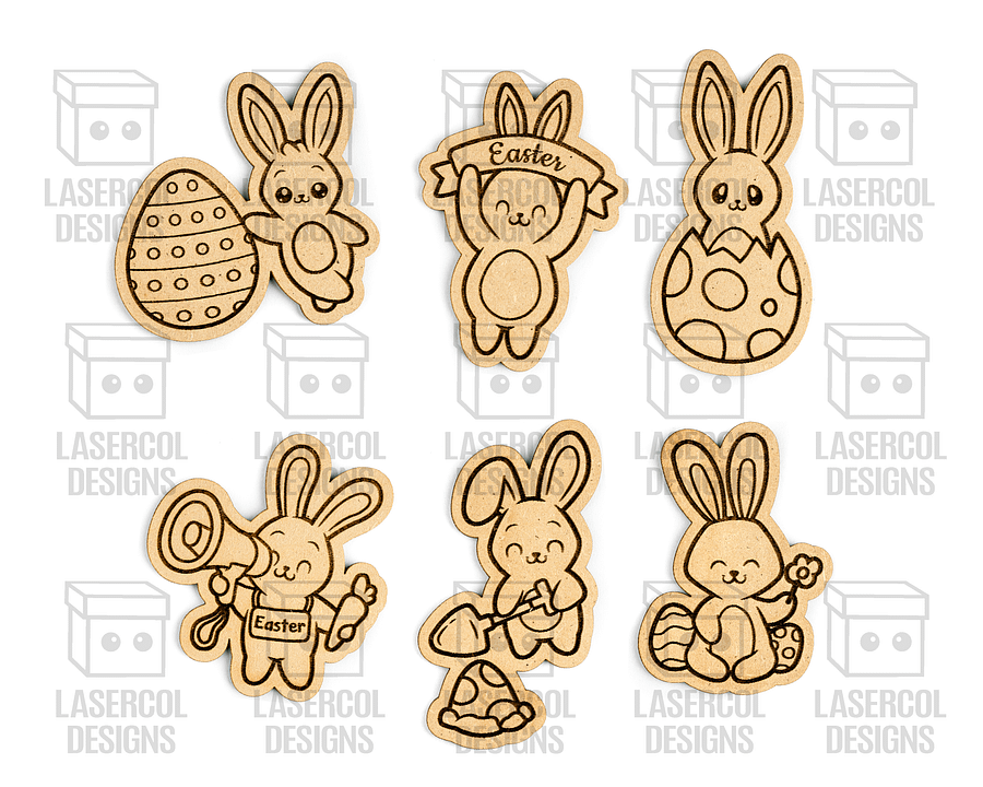 Easter Bunny Paint Kit DIY Cut Outs Set 3 - Laser Cut Files product image (9)
