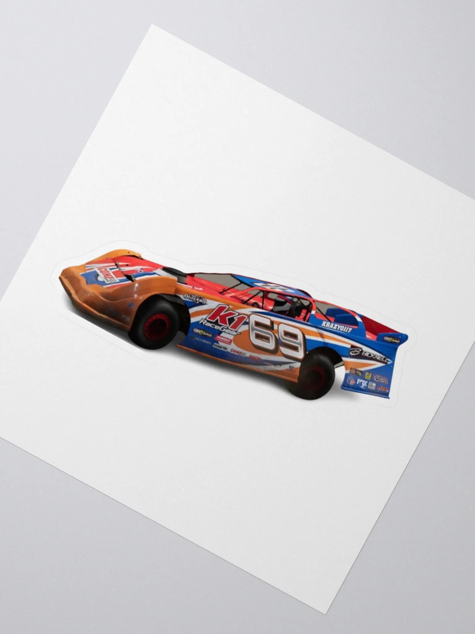 69 Dirt Late Model Car Sticker product image (2)