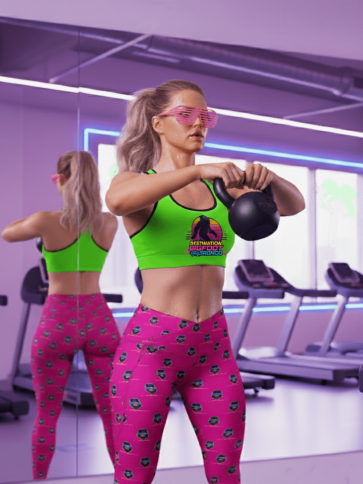 Synthsquatch Fitness Sports Bra (Neon Green) product image (2)