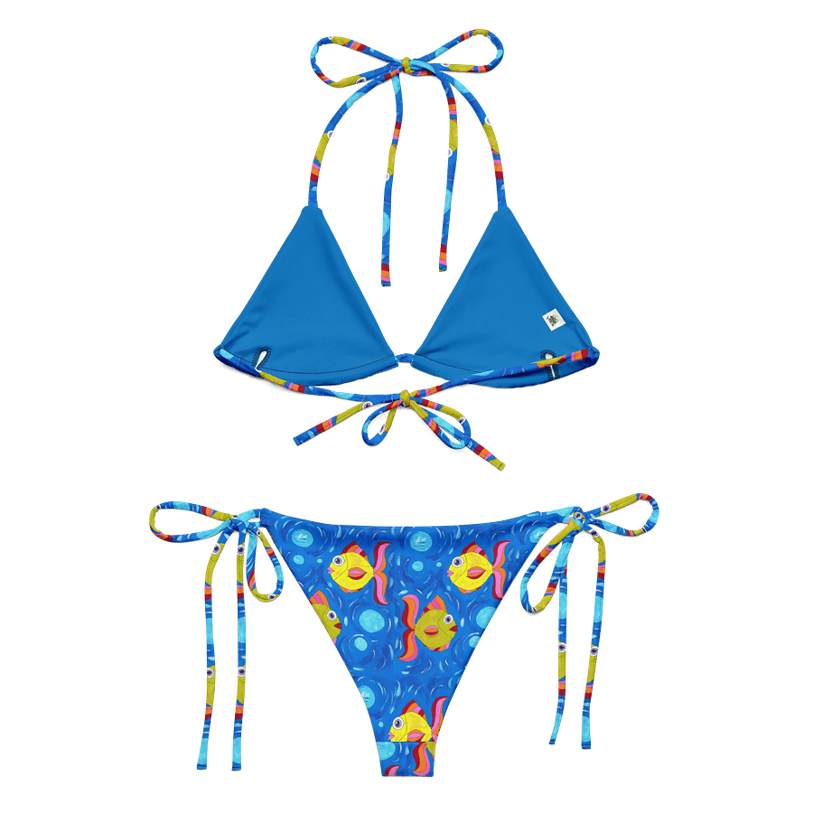 Fish style (art by Dina R.) acrylic painting picture - Recycled String Bikini product image (11)