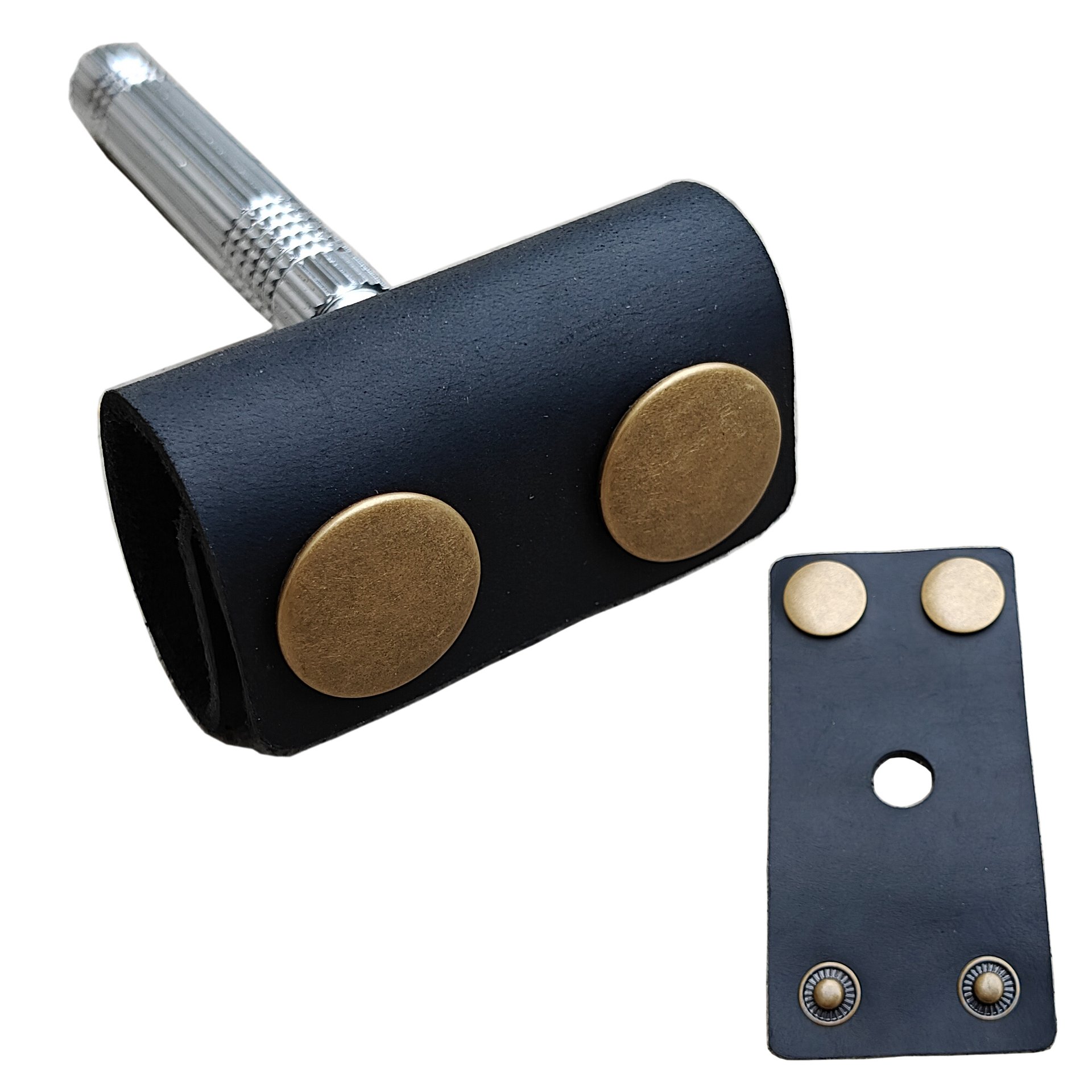 MEEBOY 2 PCS Handmade leather Double Satety Edge Razor Head Protective Sheath For men, Leather Shaving Travel Cover Fits Most Safety Razors product image (10)