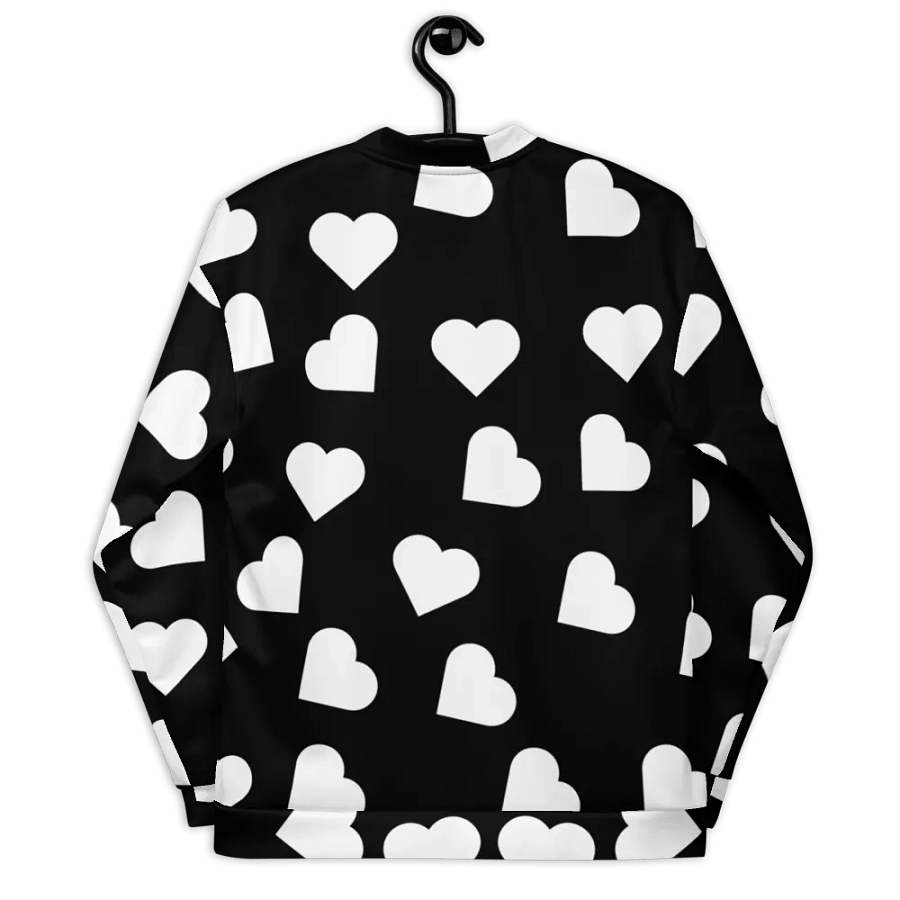 Love Pattern Black and White Unisex Bomber Jacket product image (8)