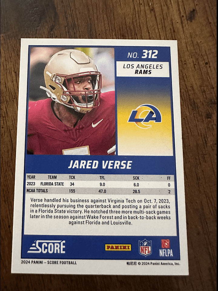 Rookie Jared Verse product image (2)