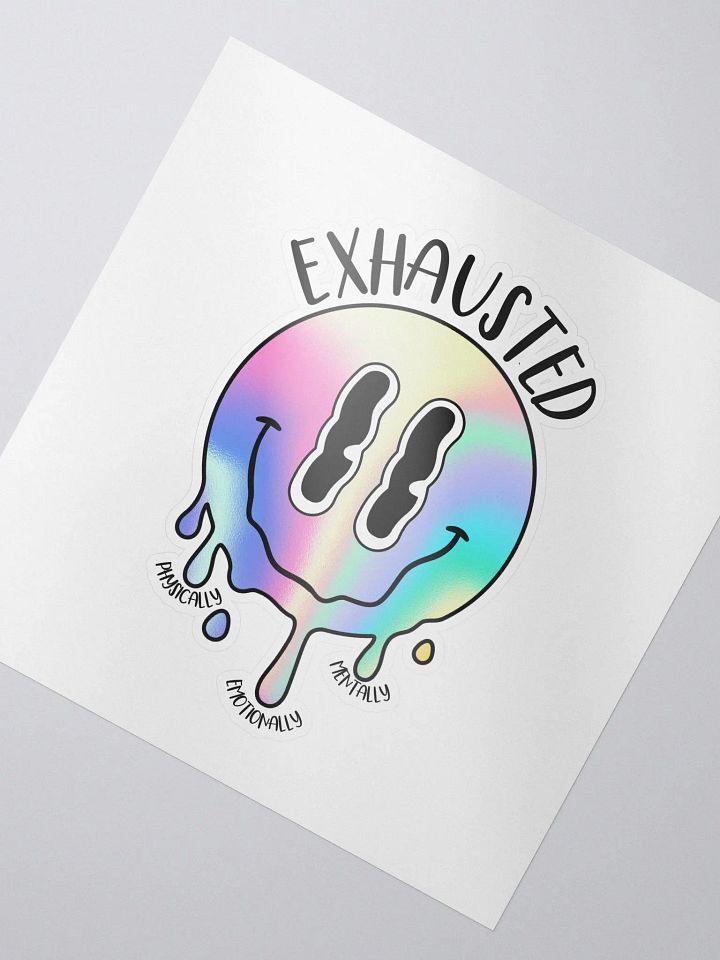 Exhausted Rainbow Kiss-Cut Sticker product image (2)