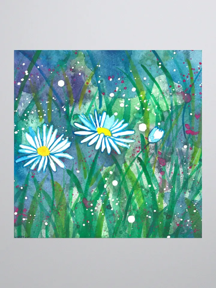 Daisies In The Night Sticker product image (1)