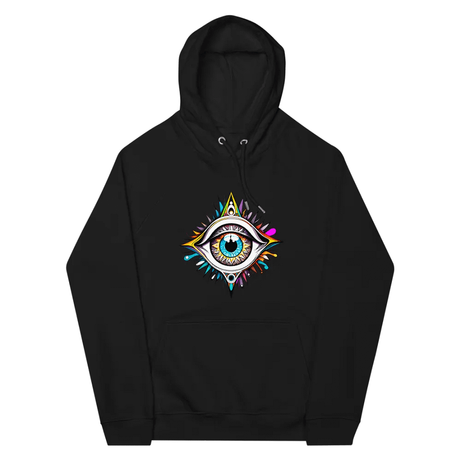 [Open Eye] - Unisex Eco Raglan Hoodie product image (8)
