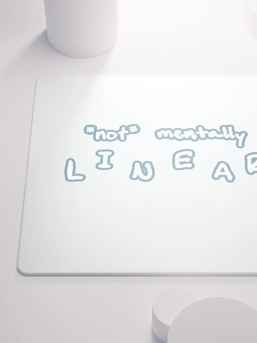 *not* mentally linear (lined design, #709AAF) mouse pad product image (6)