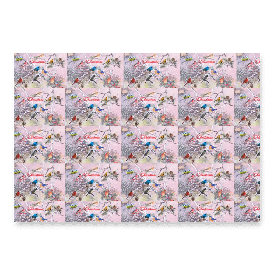 christmas bird wrapping paper for family friends colleagues product image (1)