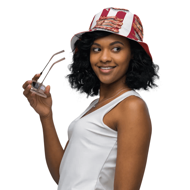 Bacon Strips, & Stars and Stripes Reversible Bucket Hat product image (1)