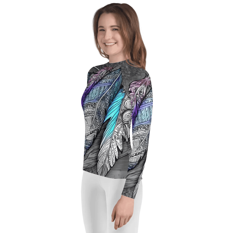 G Feather, Unisex Youth Rash Guard product image (3)