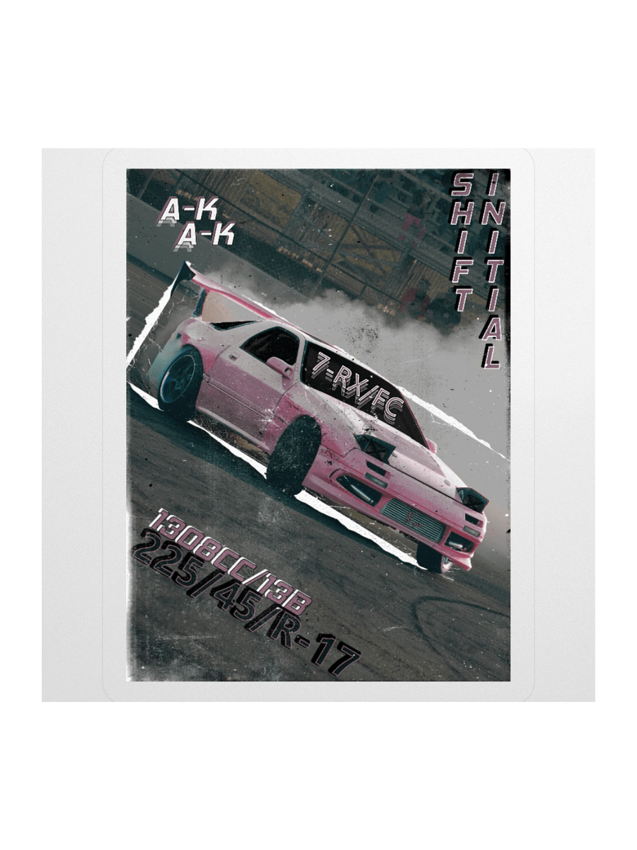 Initial Shift, FC/RX-7 Drift Cut-out | Kiss-cut Sticker product image (1)