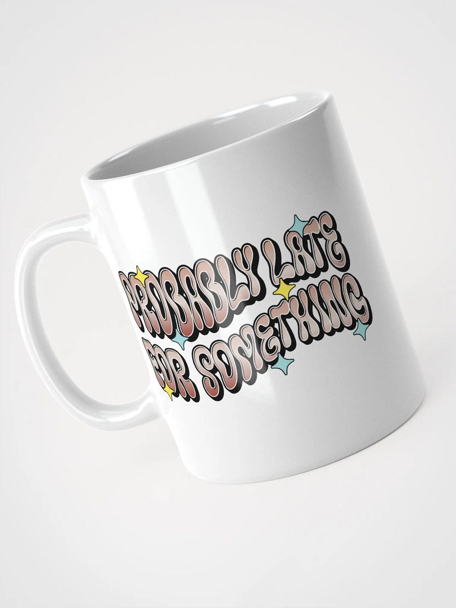 Probably Late For Something Retro Vibes White Glossy Mug product image (2)