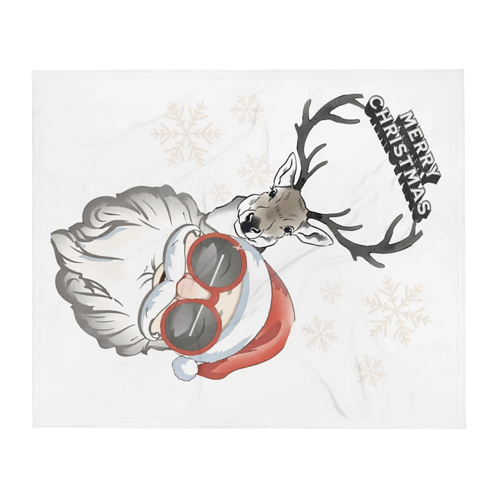 Cool Santa and Hip Reindeer Blanket product image (2)