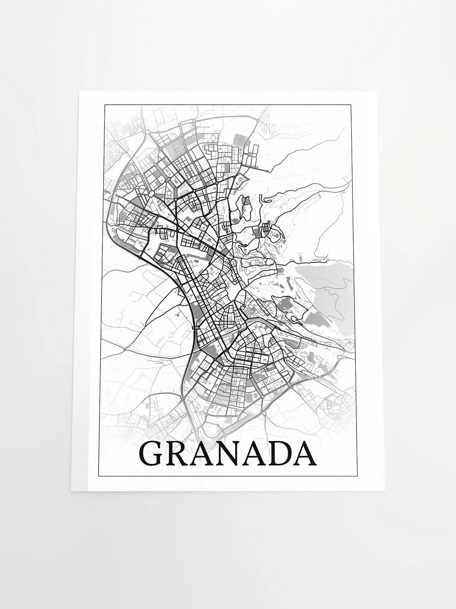 Granada, Spain, city map print product image (18)