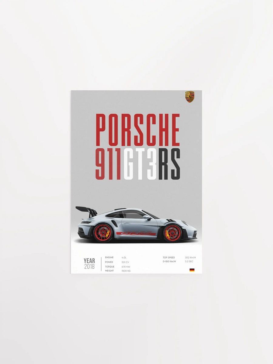 Porsche 911 GT3 RS Poster, Porsche 992 GT3 RS Print, Car Print, Car Wall Art, Car Poster, Boys Room Decor - Race Car Poster product image (1)