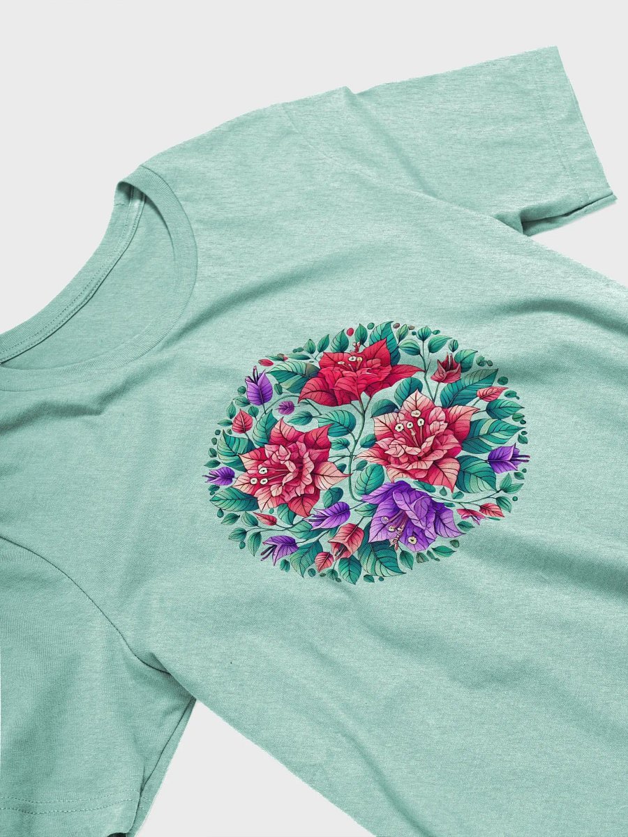 Mandala Bloom Unisex T-Shirt | AI Design bougainvillea flower mandala motif product image (4)
