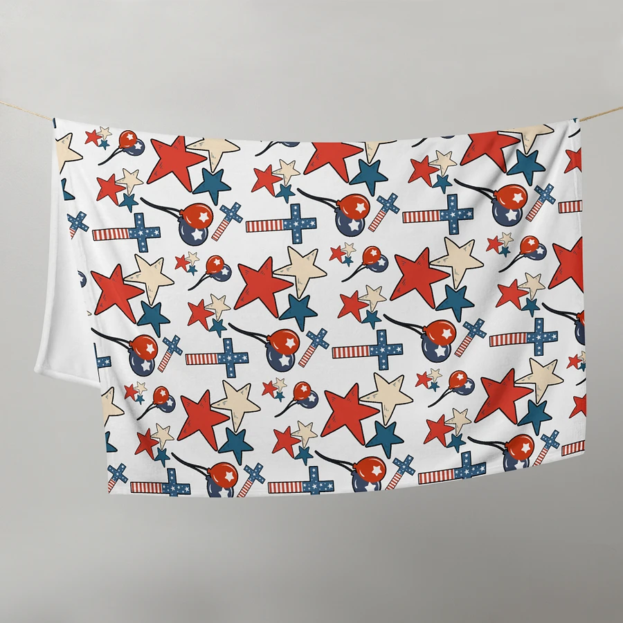 Red, White And Blue Stars And Crosses Blanket product image (2)