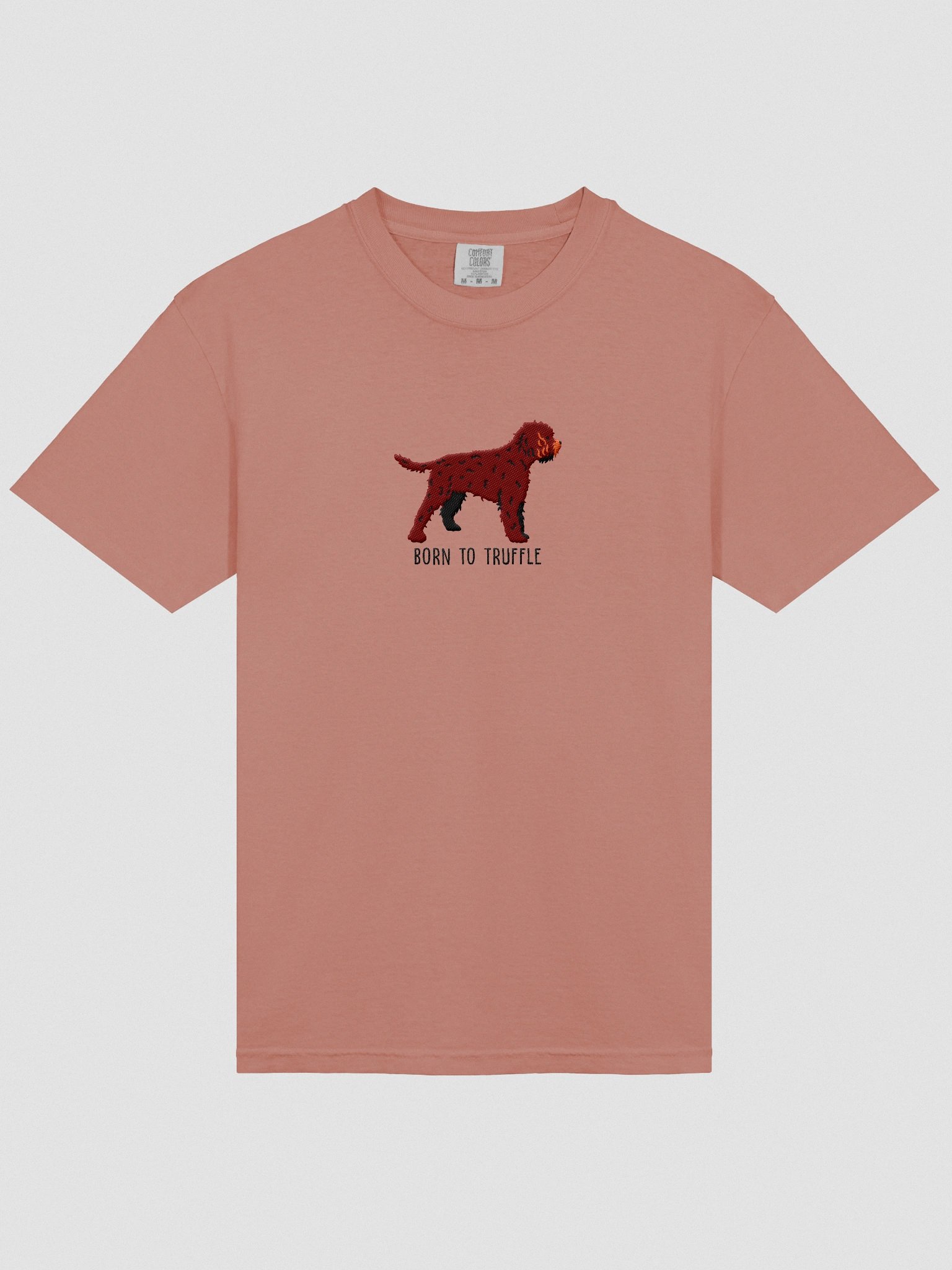 Born to Truffle T-Shirt(Embroidered) of a Lagotto Romagnolo(Liver) product image (6)