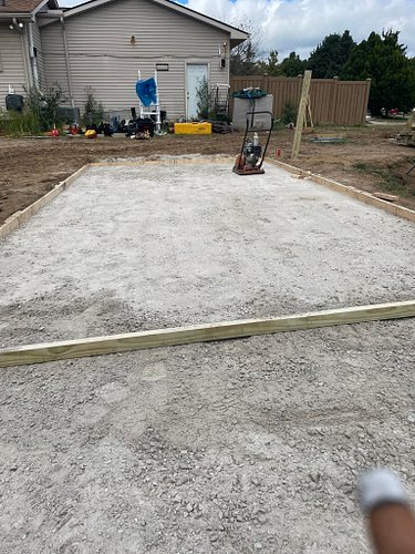 Had to slag a little concrete