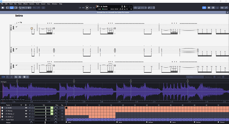 Seventh Son of a Seventh Son PDF TAB + Backing Track MP3 product image (3)