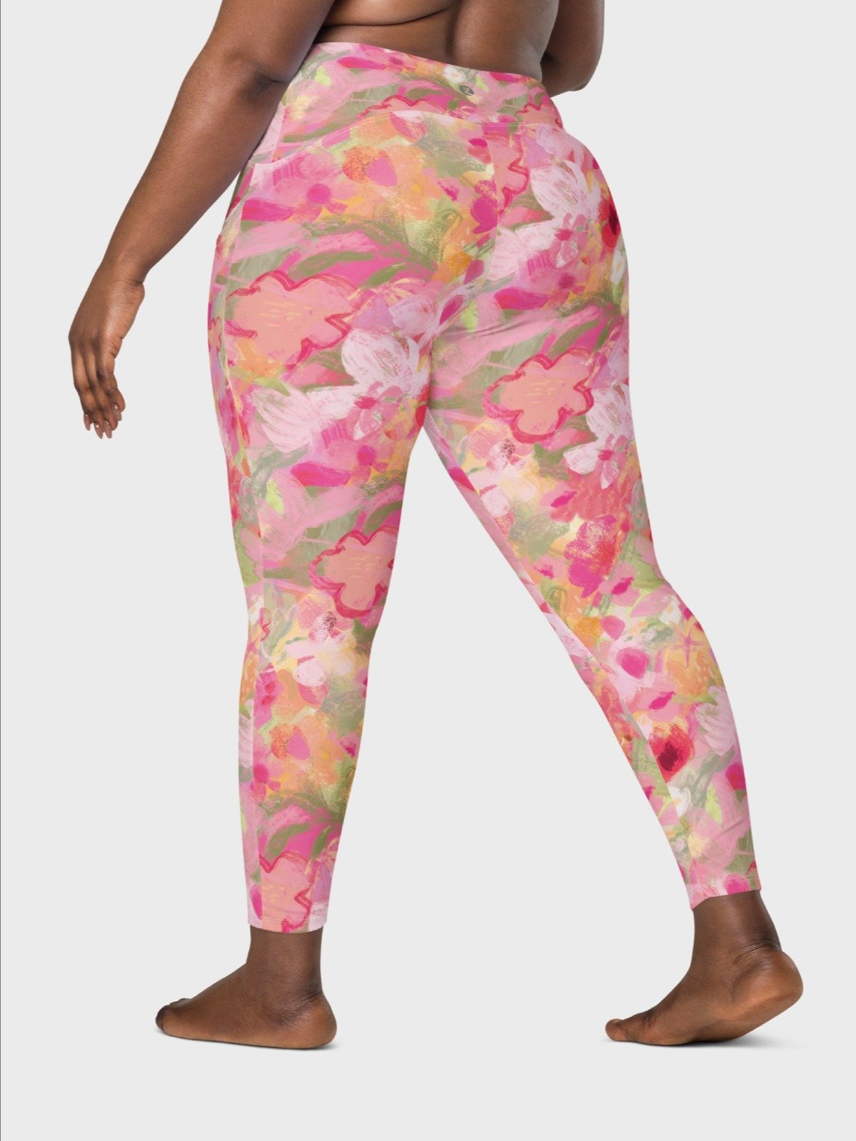 Leggings with Pockets "Sweet Pastel Florals of Spring" Printed product image (10)