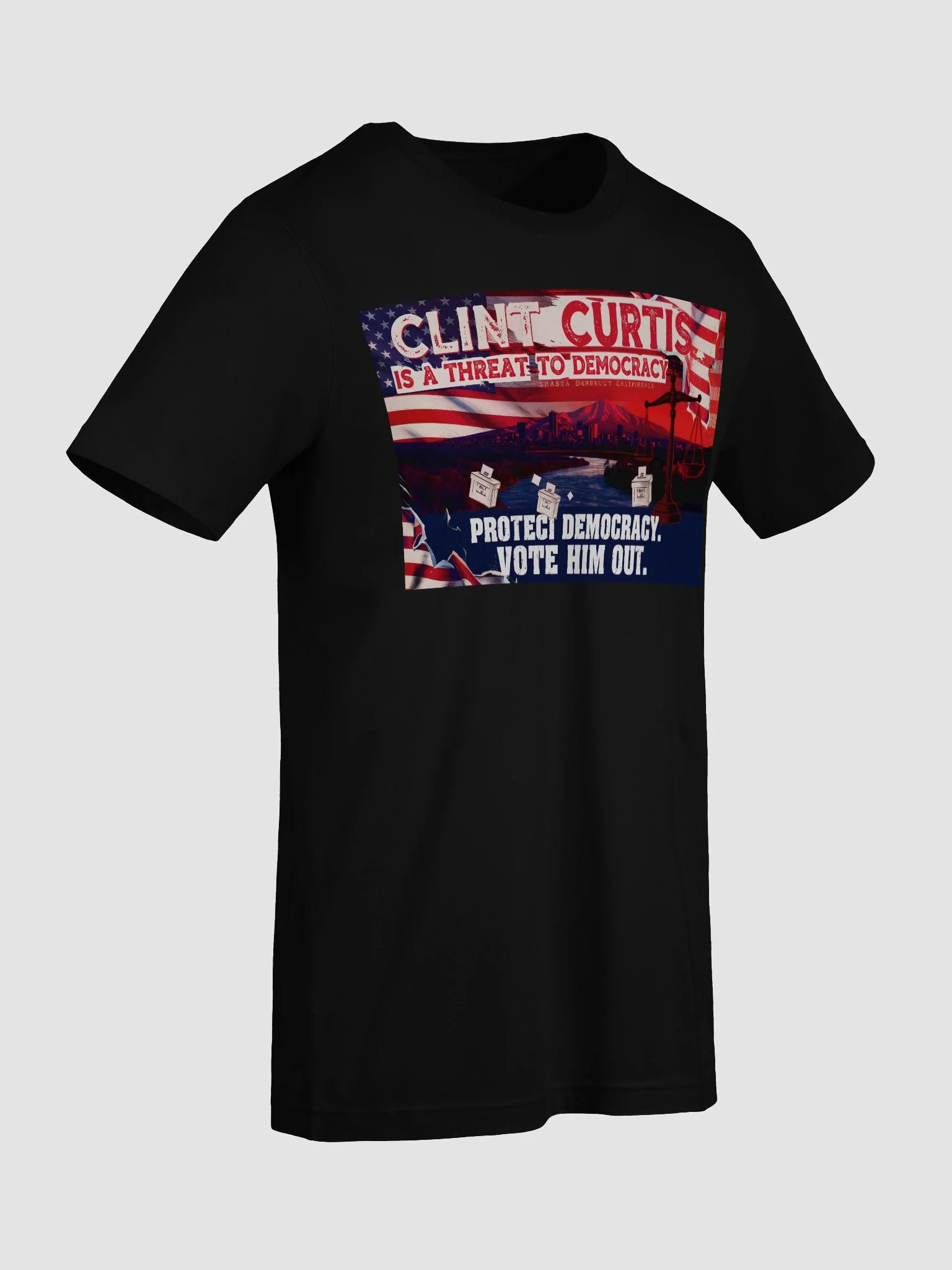 Clint Curtis is a Threat to Democracy T-Shirt product image (35)