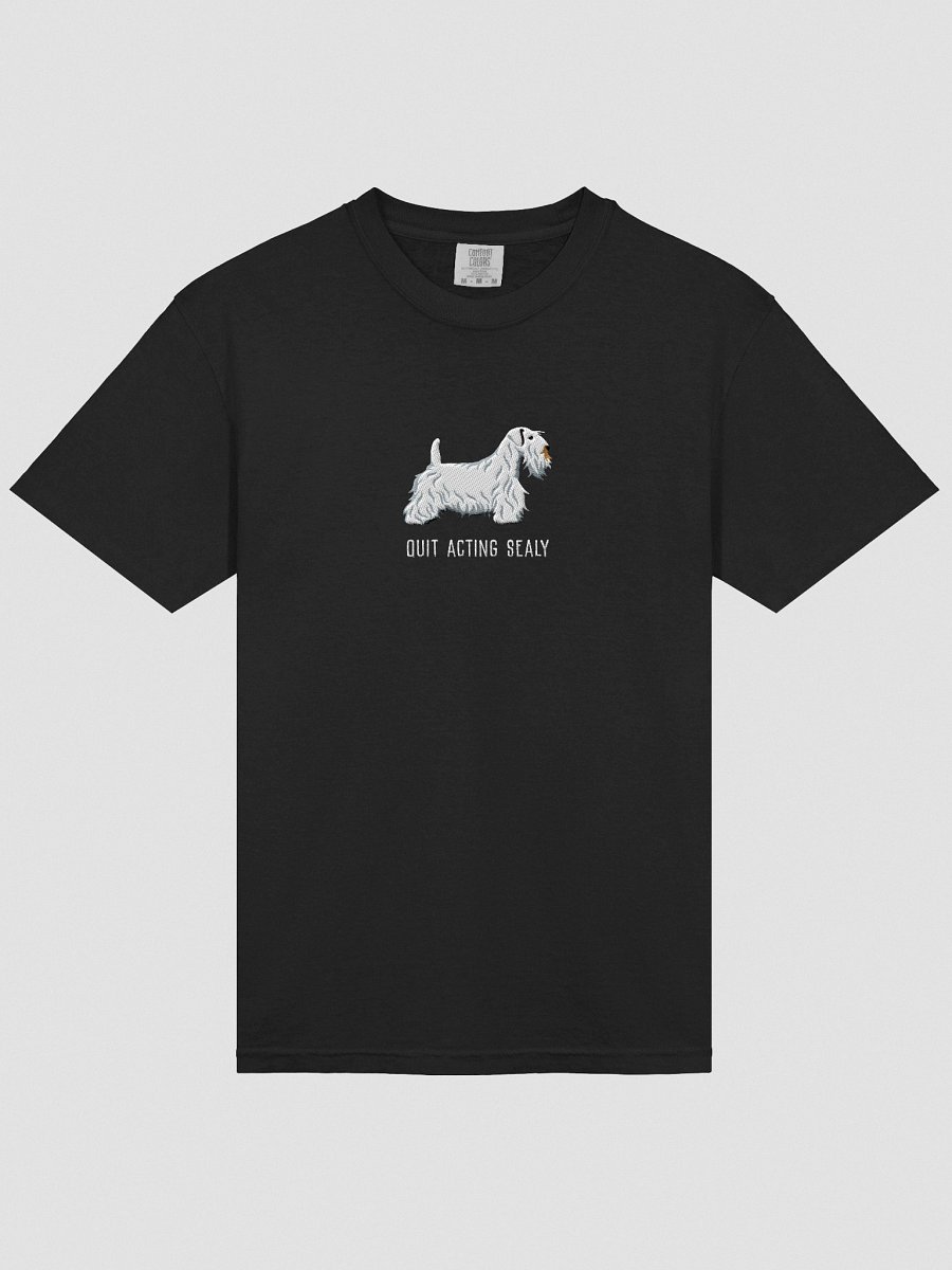 Quit Acting Sealy T-Shirt(Embroidered) of a Sealyham Terrier(White) product image (15)