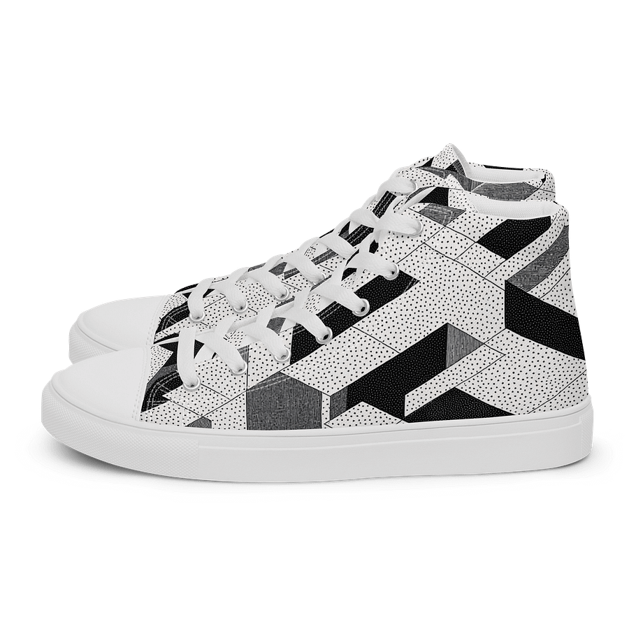 Escher Illusion Women's High Top Canvas Shoes product image (1)