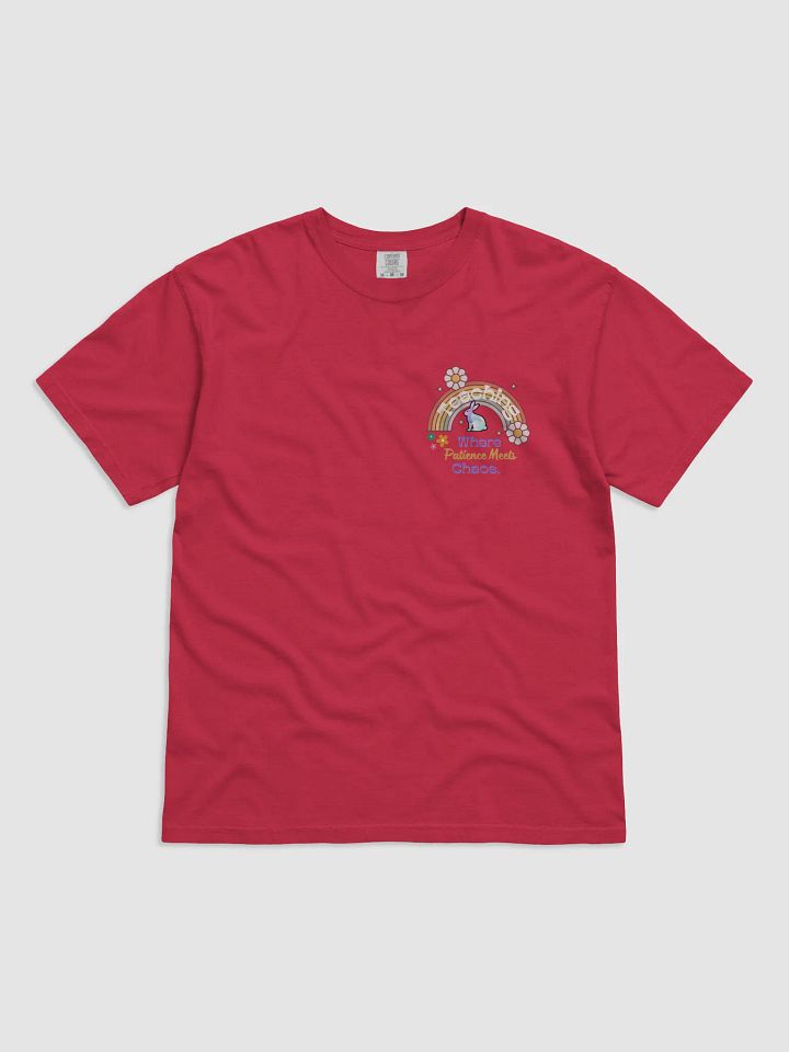 Bunny Teaching Where Patience Meets Chaos, Teachers Comfort Colors T-shirt product image (2)