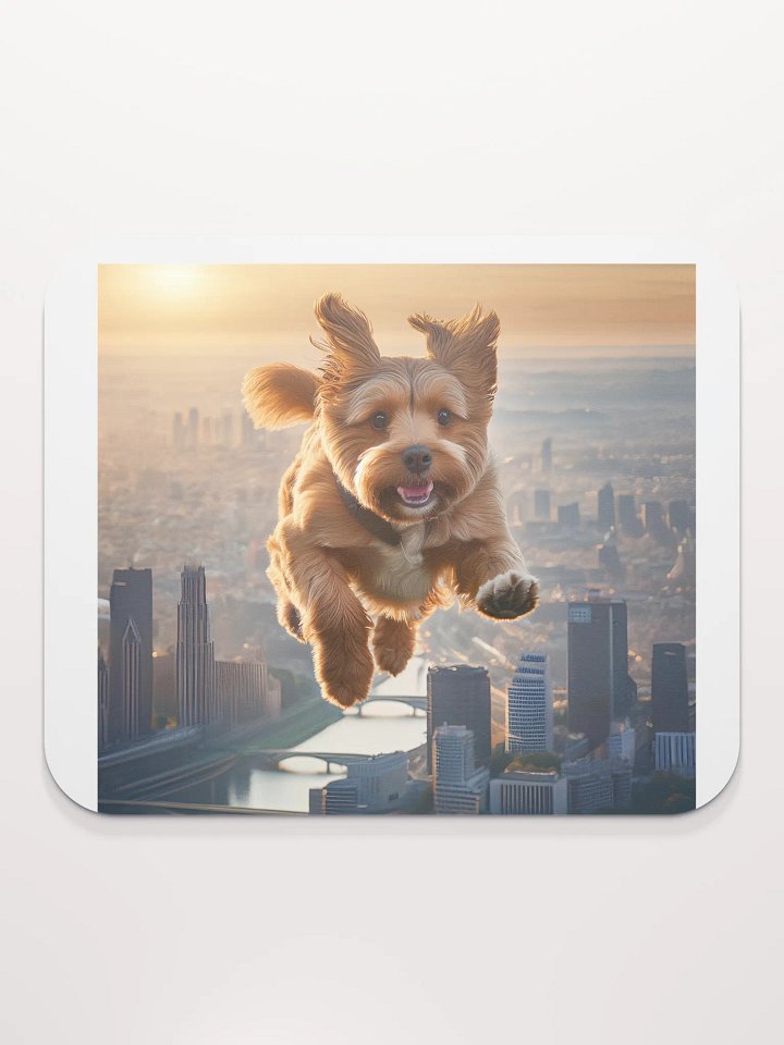 Joyful Pup Cityscape Mouse Pad product image (2)