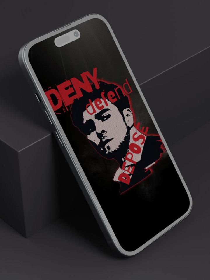 Luigi Mangione Deny Defend Depose Mobile Wallpaper Black product image (1)