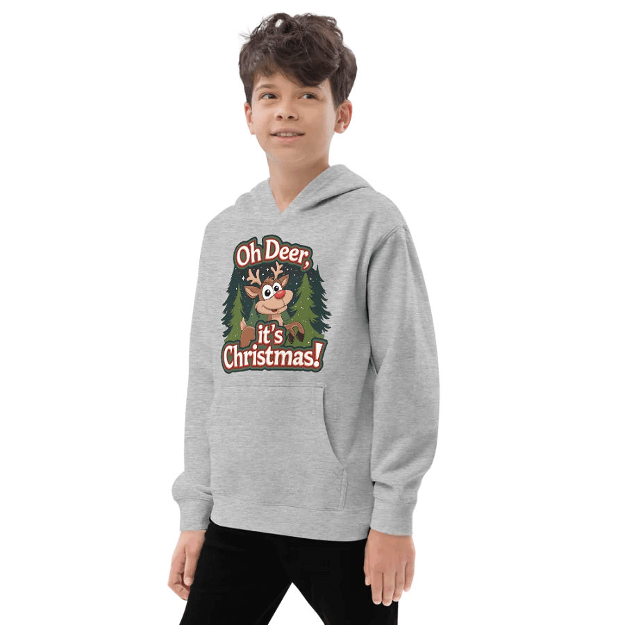 Oh Deer Christmas Reindeer Youth Fleece product image (10)