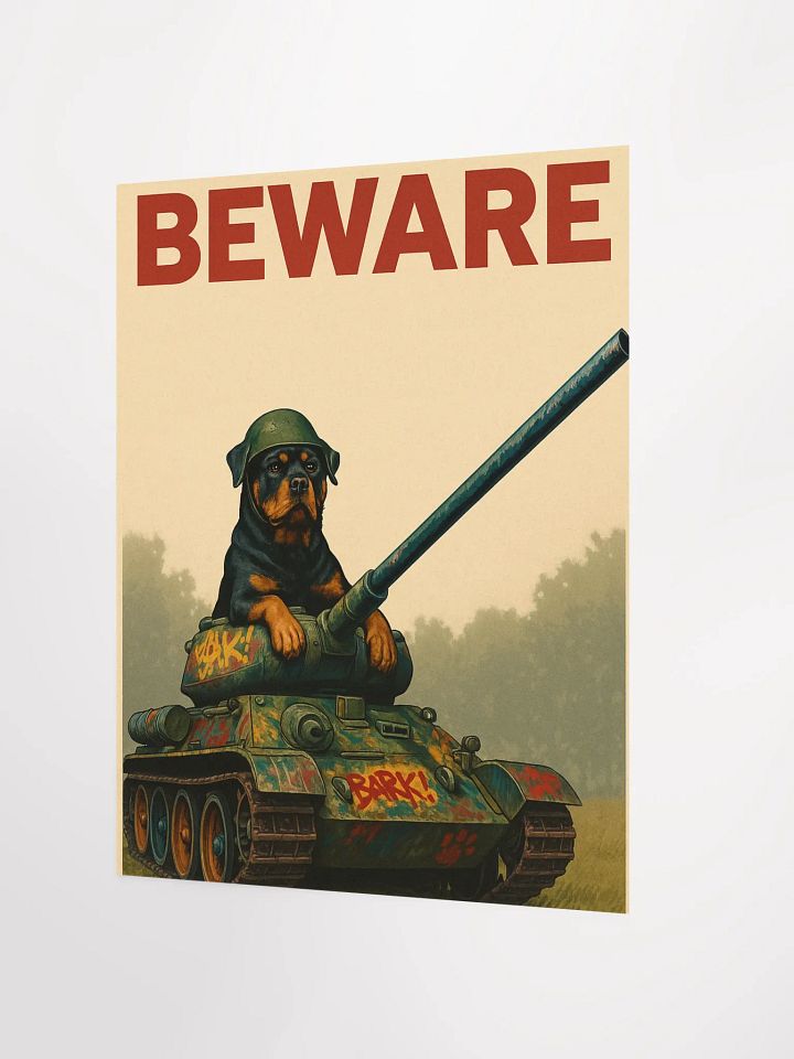 Beware Rottweiler In a Tank Poster product image (2)
