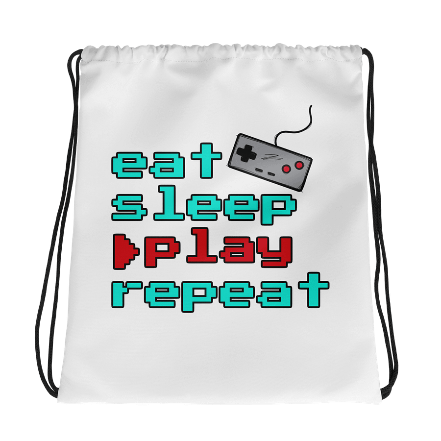 Gym Bag | "eat sleep play repeat" weiß product image (1)
