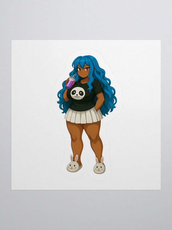 Blue-Haired Panda Delight Sticker product image (1)