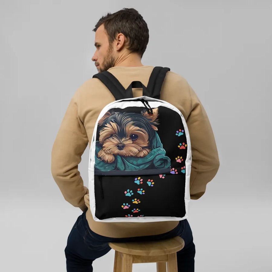 Whimsical Yorkie All-Over Print Backpack product image (9)