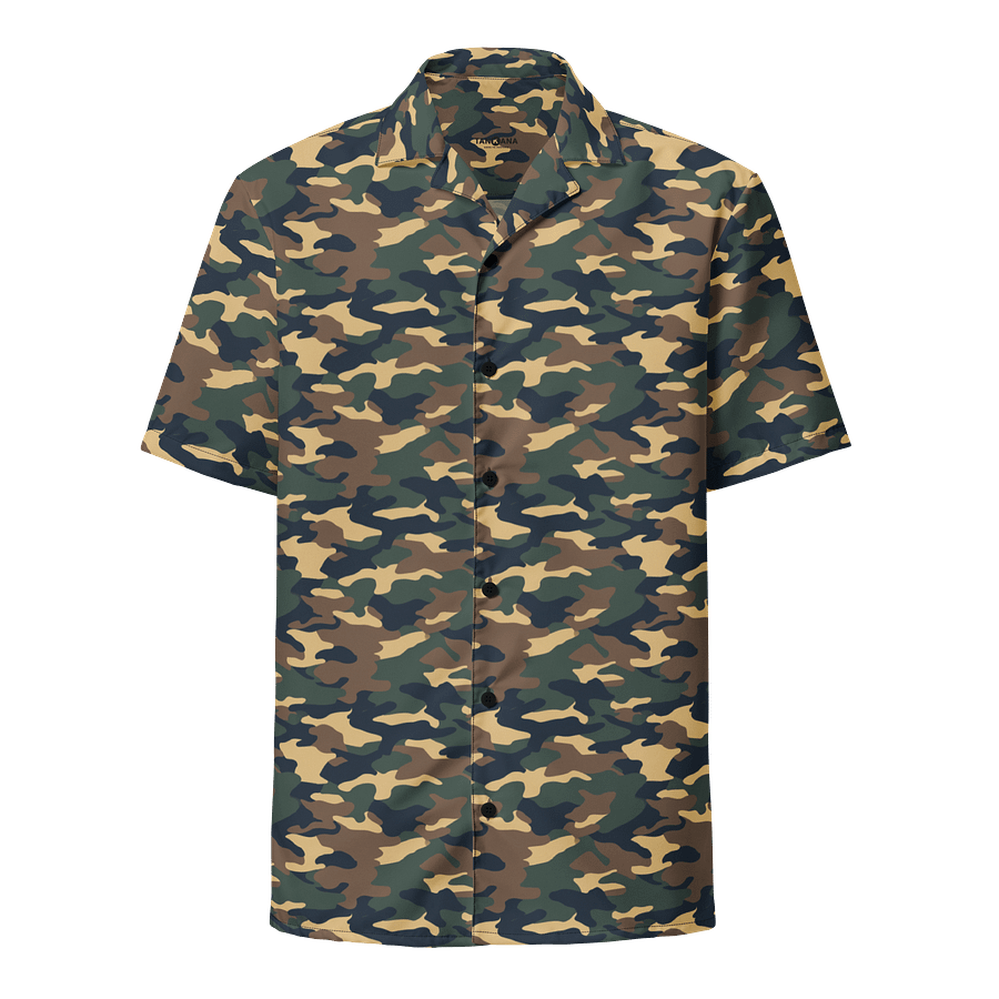 Camo Print Men’s Button-Up Shirt product image (1)