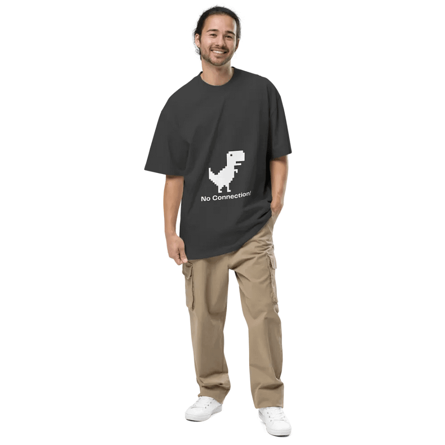 Vintage Pixel Dino Oversized Tee product image (4)
