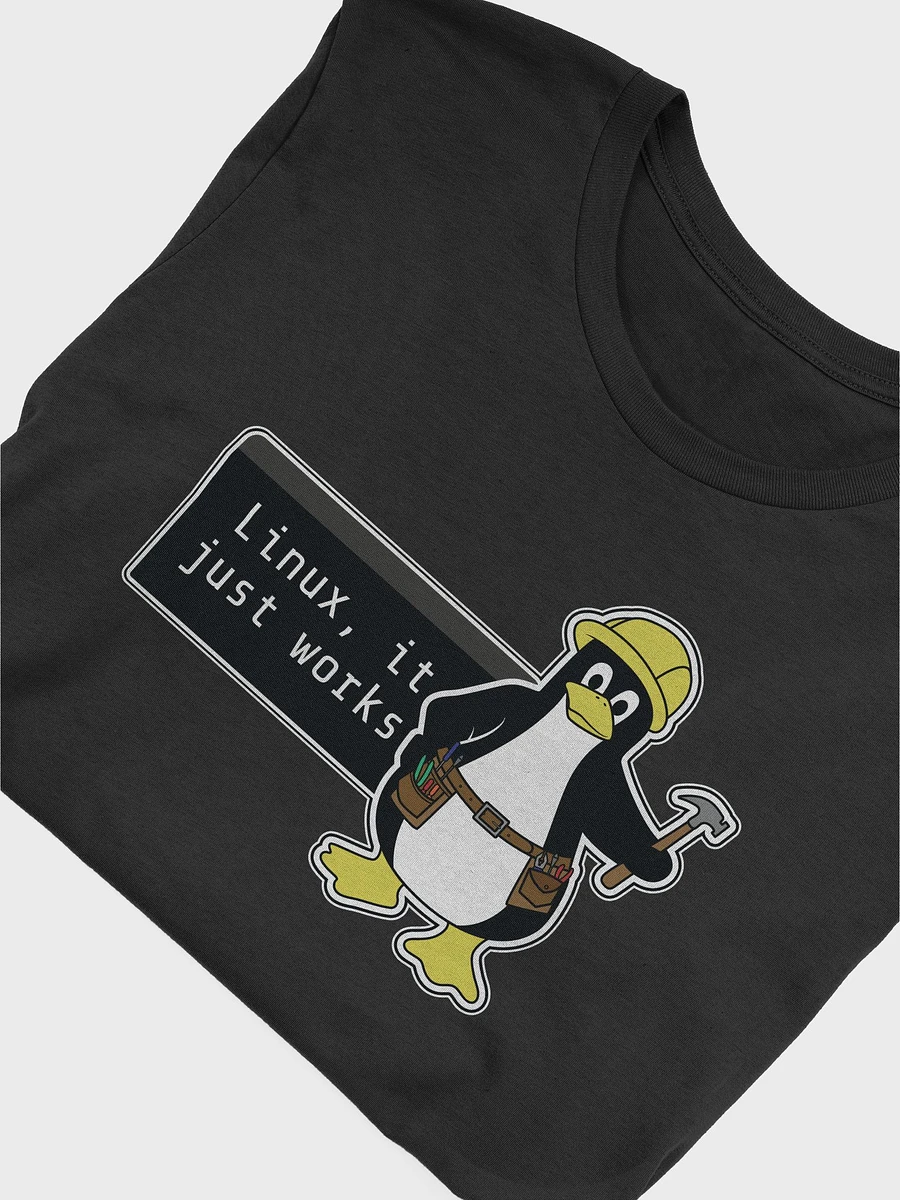Linux it just works t-shirt - white outline product image (42)