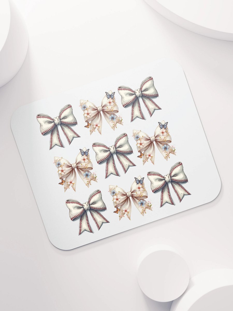 Spring Bows Baseball Floral Fantasy Mouse Pad product image (7)